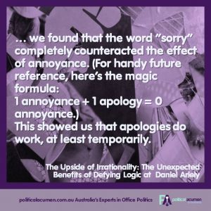 saying sorry