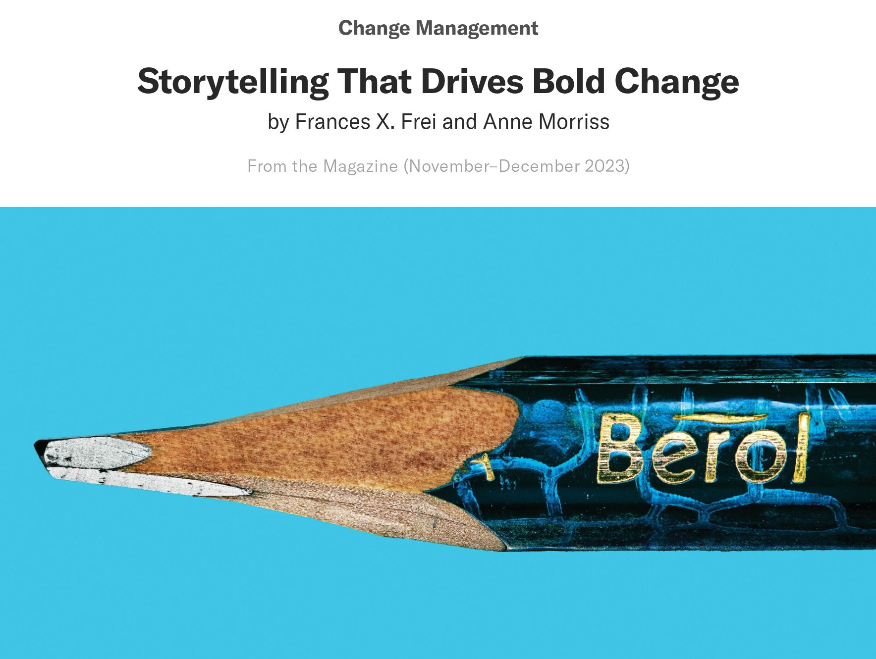 Storytelling for Bold Change